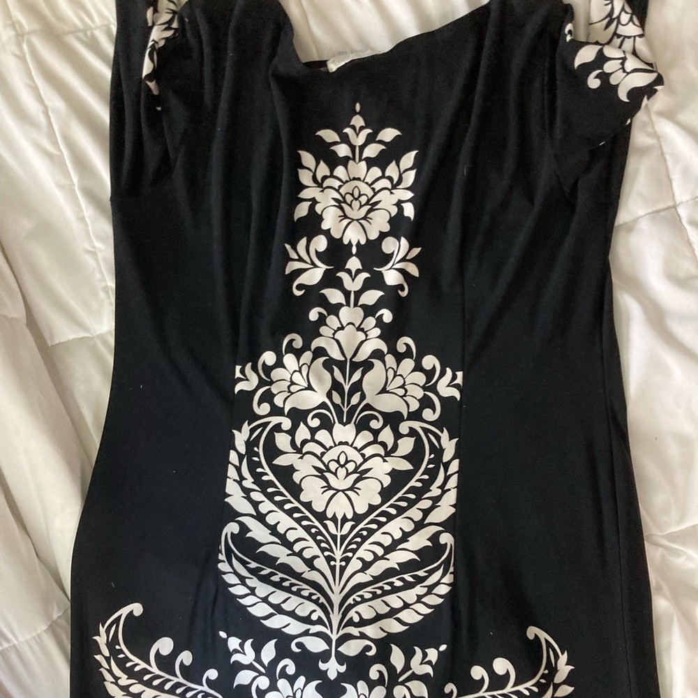 Elegant black paisley dress